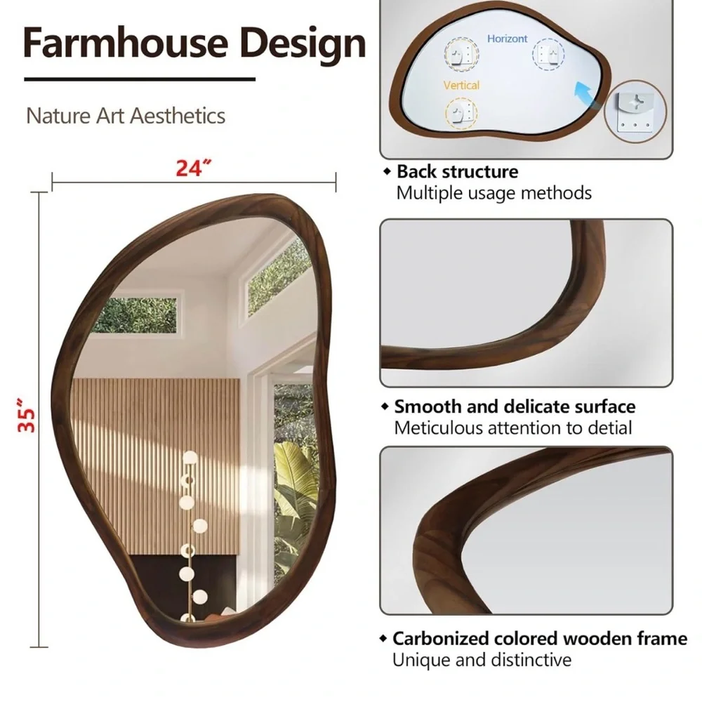 Unique Wooden Frame Mirror
